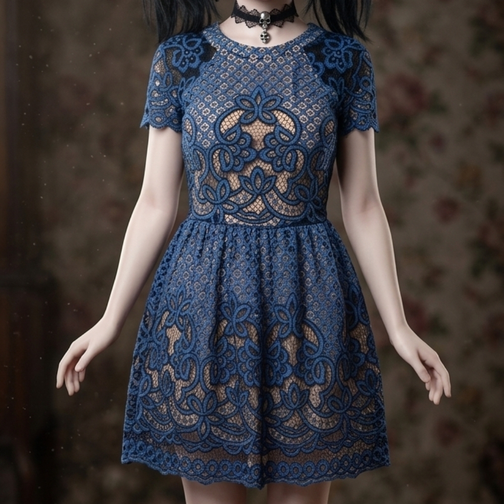 Vintage lace goth babydoll dress EUC ☠️🌹